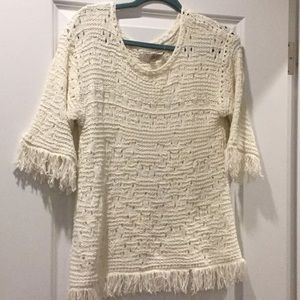 Loft fringed sweater